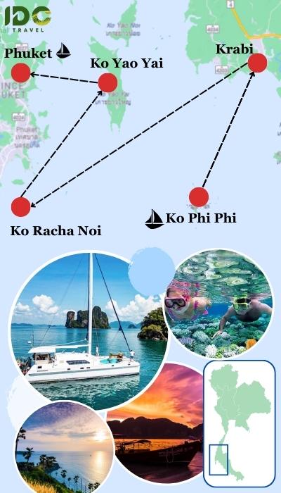 4 jours en Thaïlande sur catamaran à voile de Ko Phi Phi à Phuket