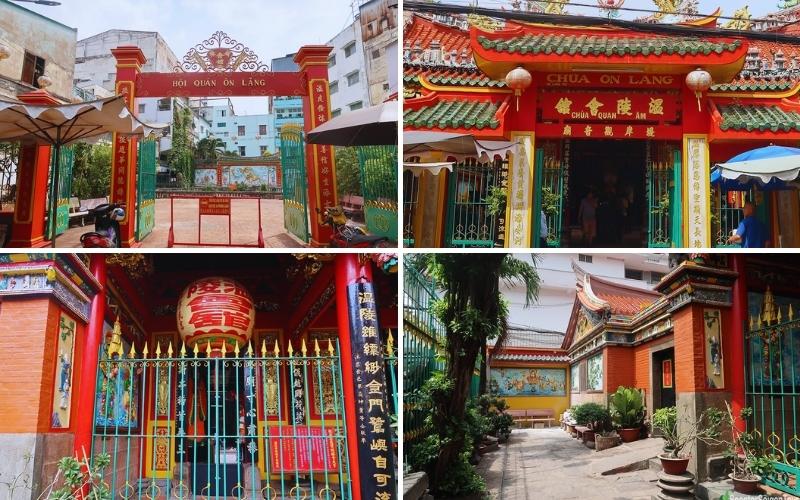Architecture impressionnante à l'extérieur de la Pagode Quan Am à Ho Chi Minh-Ville