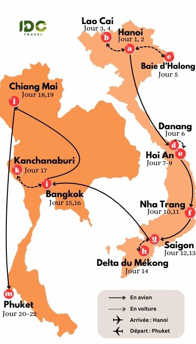 Beautés du Vietnam et de la Thaïlande en 22 jours
