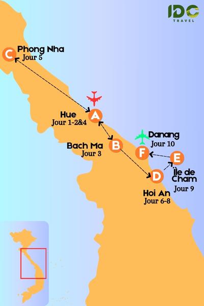 Circuit profondeur au centre du Vietnam en 10 Jours