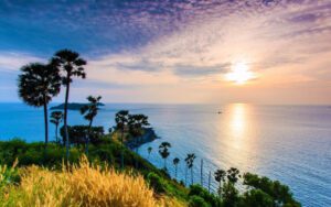 Coucher de soleil sur l'île de Phuket