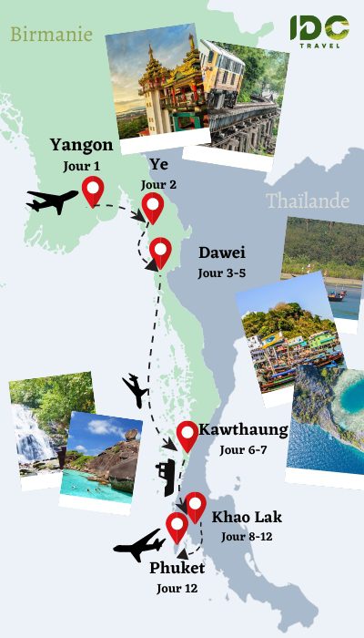 Circuit aventureux combiné Birmanie & Thaïlande en 12 jours