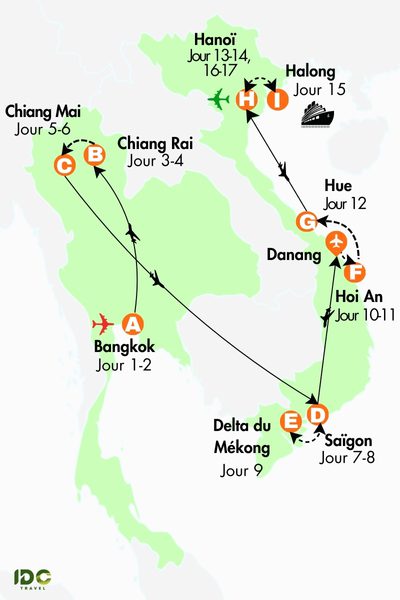 Circuit Merveilleux et Authentique 17 jours Thaïlande Vietnam