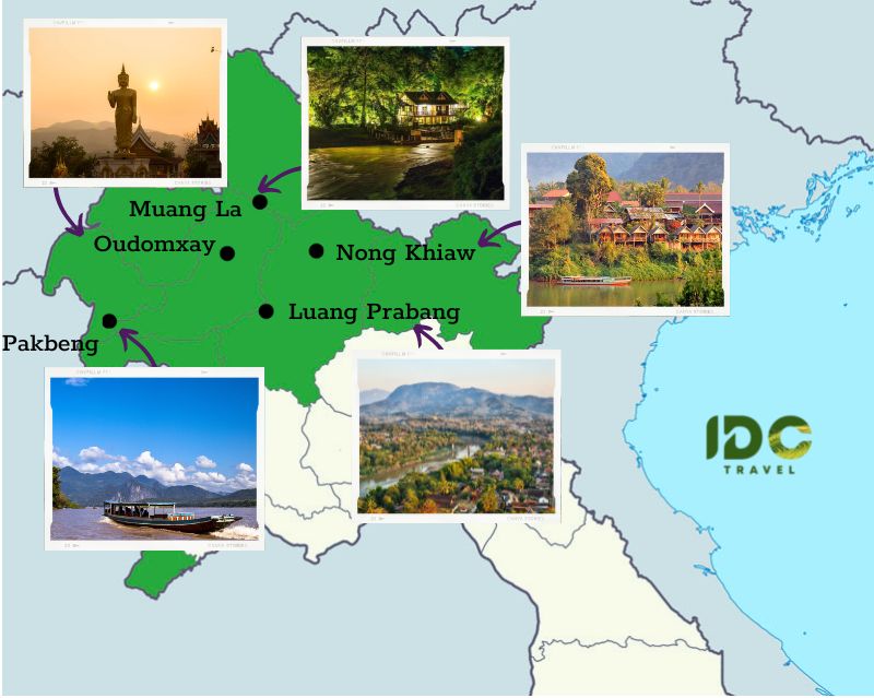 Carte du Nord du Laos