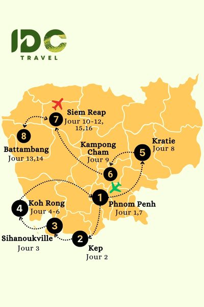 Circuit merveilleux au Cambodge en 16 jours