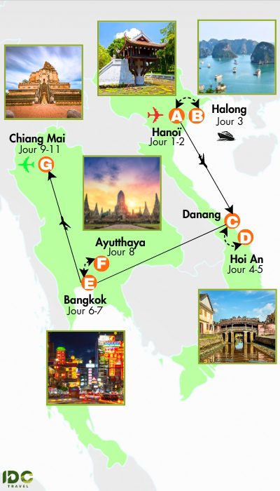 Circuit combinné 11 jours Vietnam Thaïlande au Nord et Centre