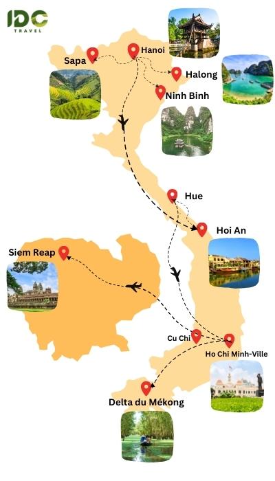 Découverte essentielle du Vietnam Cambodge en 16 jours