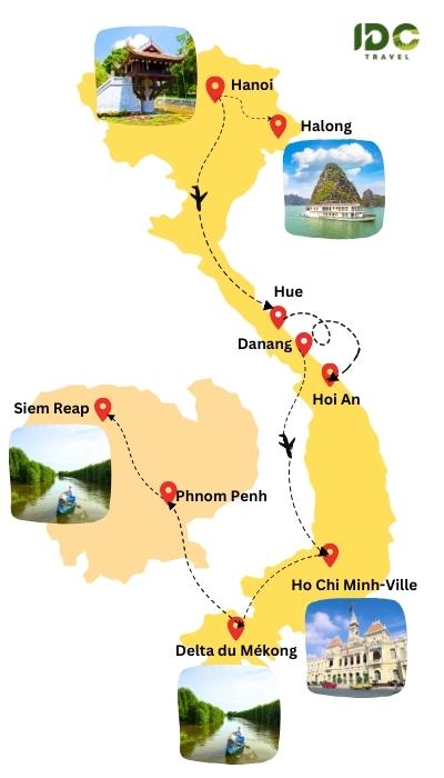 Exploration authentique du Vietnam Cambodge en 16 jours