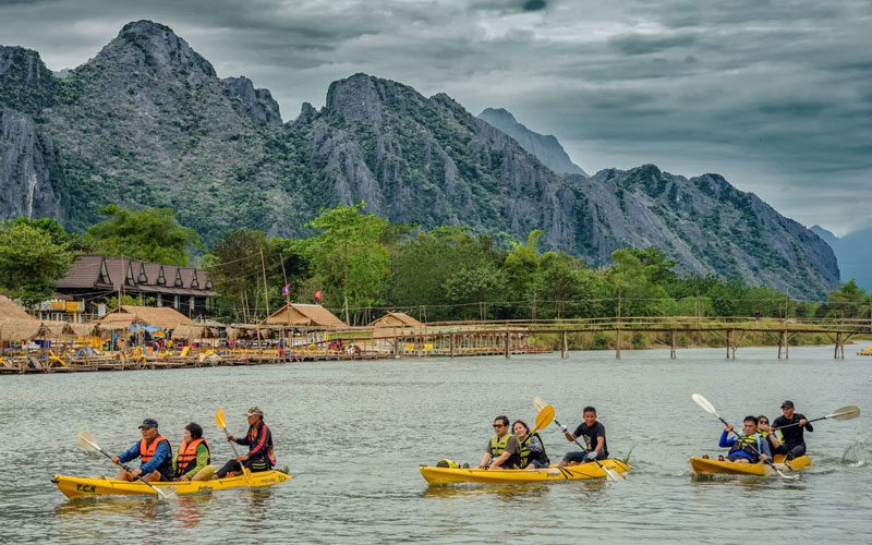 Kayak sur la rivière Nam Song