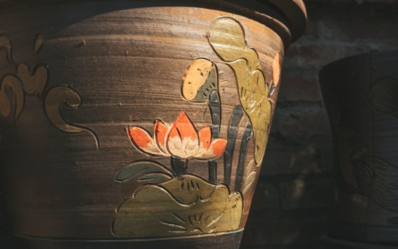 Lotus - Motif populaire dans la poterie de Phu Lang