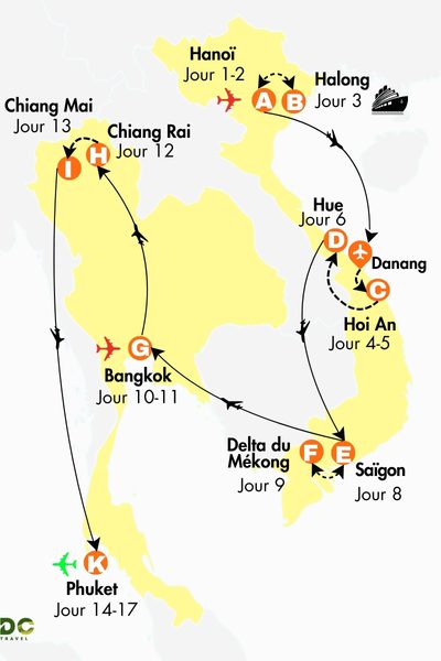 Merveilles du Vietnam Thaïlande 17 jours