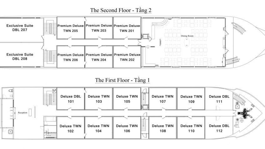 Plan du pont de Peony Cruise