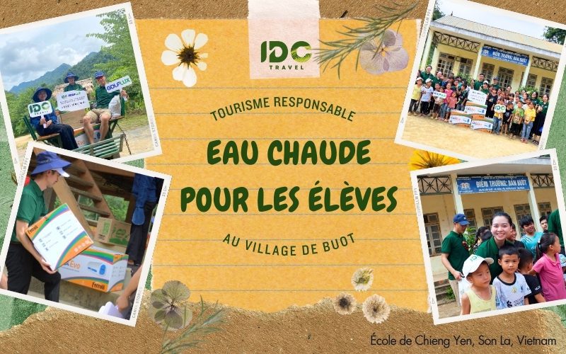 Eau chaude pour les élèves au village de Buot