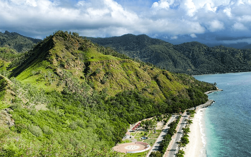 Plage d'Areia Branca à Dili, Timor oriental