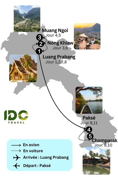 Rencontres des Ethnies du Nord au Sud Laos en 11 Jours