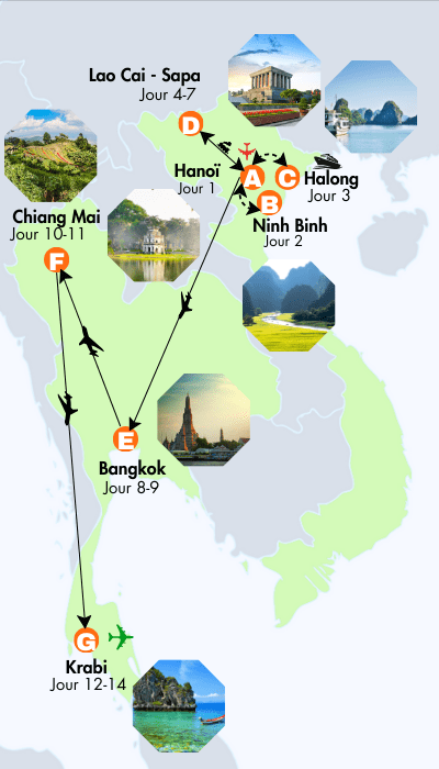 Secrets du Vietnam et de la Thaïlande en 14 jours