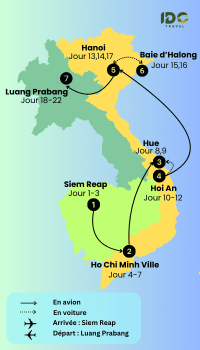 Séjour de rêve au Cambodge, Vietnam et Laos en 22 jours