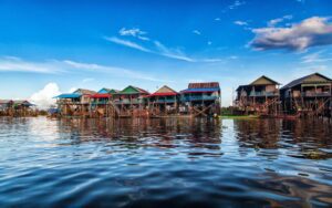 Village flottant au lac Tonlé Sap
