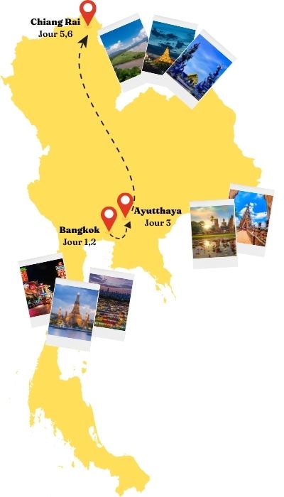 Voyage coloré de 6 jours en Thaïlande : Bangkok & Chiang Rai