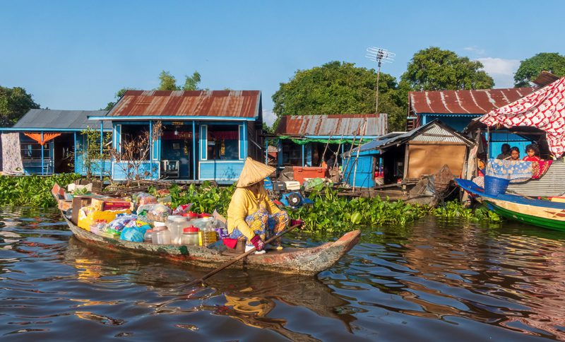 Village flottant à Tonlé Sap