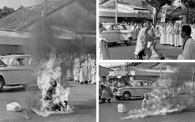 Vénérable Thích Quảng Đức s'immole par le feu.
