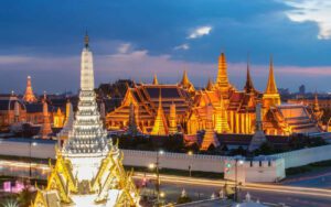 Wat Phra Kaew Bangkok la nuit