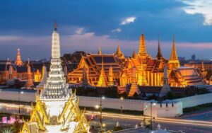 Vue du Wat Phra Kaew à Bangkok