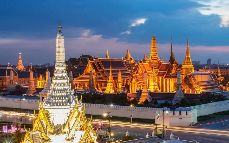 Vue du Wat Phra Kaew à Bangkok